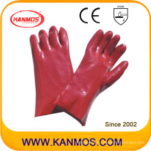 Анти-масляные красные цвета ПВХ с покрытием Промышленная безопасность Ручные рабочие перчатки (51206)